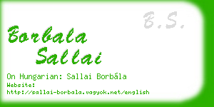 borbala sallai business card