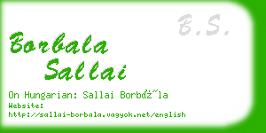 borbala sallai business card